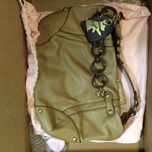 JUICY COUTURE leather handbag, brown, NWT